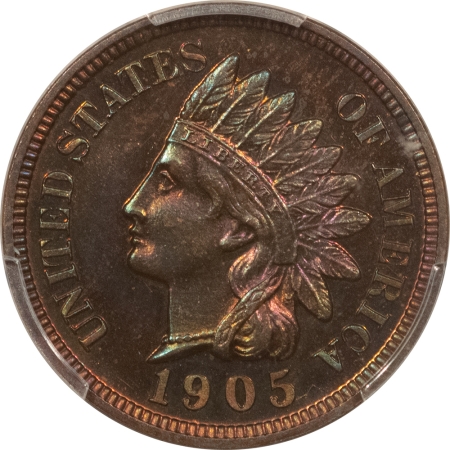 Indian 1905 PROOF INDIAN CENT – PCGS PR-66 BN, GORGEOUS! POP 17/1