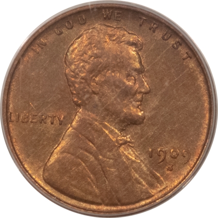 CAC Approved Coins 1909-S VDB LINCOLN CENT- PCGS AU-58 CAC, PQ! LOOKS UNC, KEY DATE!