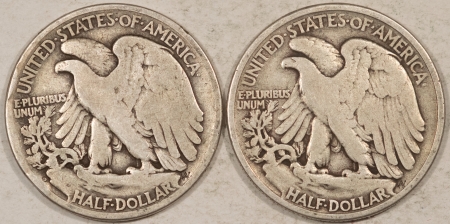 New Store Items 1918, 1918-D WALKING LIBERTY HALF DOLLARS, LOT/2 – PLEASING CIRCULATED EXAMPLES!