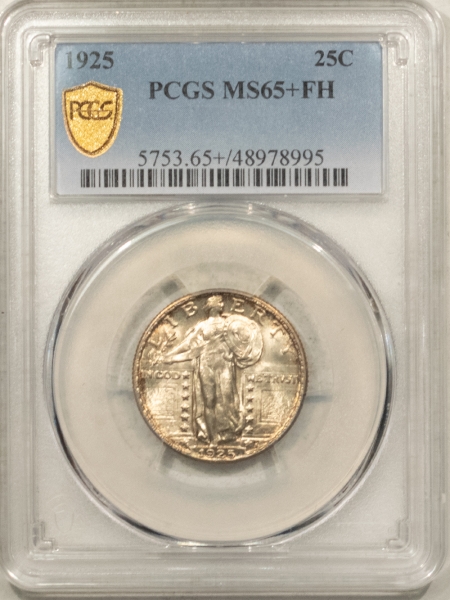 New Certified Coins 1925 STANDING LIBERTY QUARTER – PCGS MS-65+ FH, FRESH, FLASHY PQ GEM!