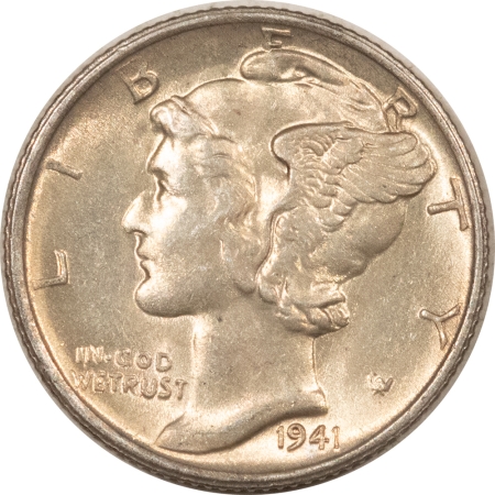 U.S. Uncertified Coins 1941-S MERCURY DIME – HIGH GRADE, NEARLY UNCIRCULATED, LOOKS CHOICE!