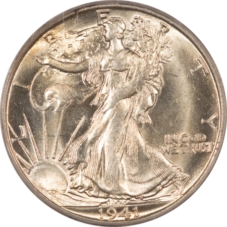 New Certified Coins 1941-S WALKING LIBERTY HALF DOLLAR – PCGS MS-63, PREMIUM QUALITY!