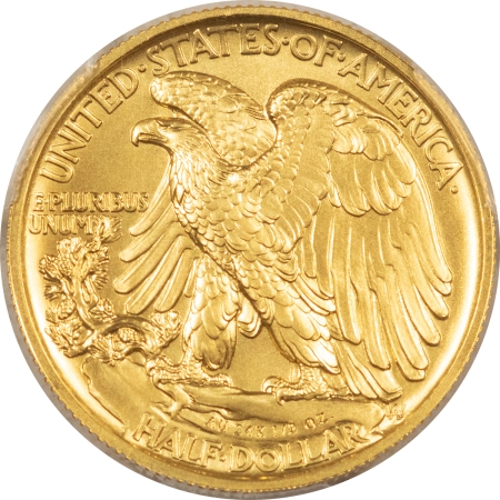 Modern Gold Commems 2016-W WALKING LIBERTY 1/2 OZ GOLD COMMEM 50C PCGS SP-70, FIRST STRIKE 100TH ANN