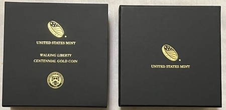 Modern Gold Commems 2016-W CENTENNIAL GOLD WALKING LIBERTY HALF IN ORIGINAL GOVERMENT PACKAGING!