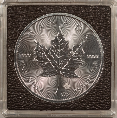 New Store Items 2018 CANADA 1 OZ .9999 SILVER MAPLE LEAF W/MAPLE PRIVY, GEM BU IN CUSTOM CASE