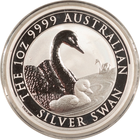 New Store Items 2019 AUSTRALIA 1 OZ .9999 SILVER SWAN, GEM BU IN ORIGINAL CAPSULE