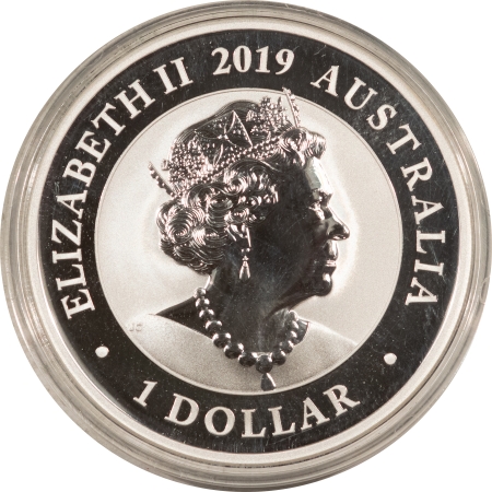 New Store Items 2019 AUSTRALIA 1 OZ .9999 SILVER SWAN, GEM BU IN ORIGINAL CAPSULE