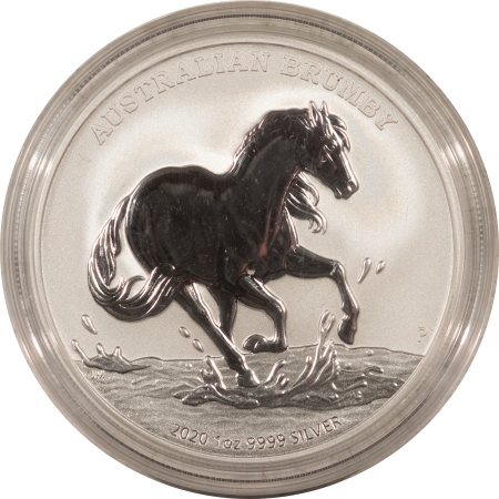 New Store Items 2020 AUSTRALIA 1 OZ .999 SILVER BRUMBY HORSE, GEM BU IN ORIGINAL CAPSULE