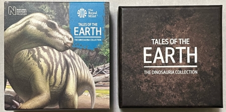 Bullion 2020 GREAT BRITAIN 50 PENCE SILVER PROOF – TALES OF THE EARTH, IGUANODON W/ OGP