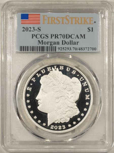 Modern Silver Commems 2023-S PROOF MORGAN DOLLAR SILVER COMMEMORATIVE – PCGS PR-70 DCAM FIRST STRIKE