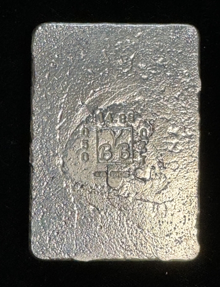 Bullion 14.88 OZ POURED BYB .999 INDUSTRIAL SILVER BAR-SCARCE FORMAT; FIRST WE’VE SEEN!