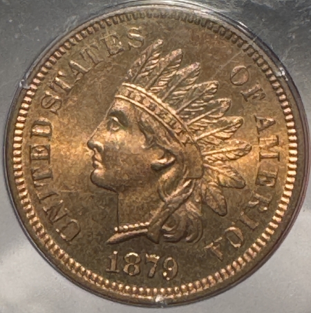 Indian 1879 PROOF INDIAN CENT – PCGS PR-64 RD, RATTLER HOLDER, ORIGINAL & PQ!