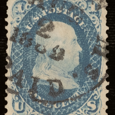 Postage SCOTT #63 1C BLUE – USED, VERY FINE, CATALOG $45!