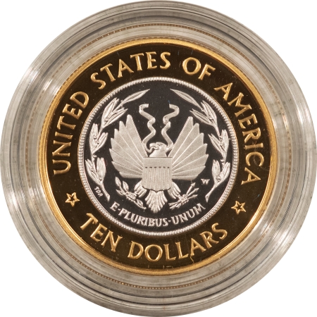 Modern Silver Commems 2000-W $10 LIBRARY OF CONGRESS BIMETALLIC GOLD/PLATINUM – GEM PROOF WITH OGP