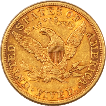 $5 1881 $5 LIBERTY GOLD – HIGH GRADE, NEARLY UNCIRCULATED, LOOKS CHOICE! PRETTY!