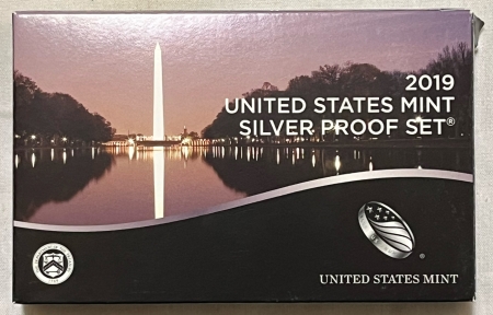 New Store Items 2019-S 10 COIN U.S. SILVER PROOF SET, GEM PROOF, ORIGINAL MINT PKG (NO EXTRA 1C)