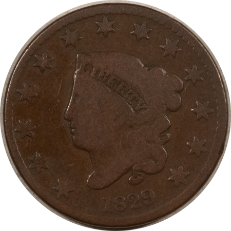 Coronet Head Large Cents 1829 CORONET HEAD LARGE CENT – PLEASING CIRCULATED EXAMPLE!