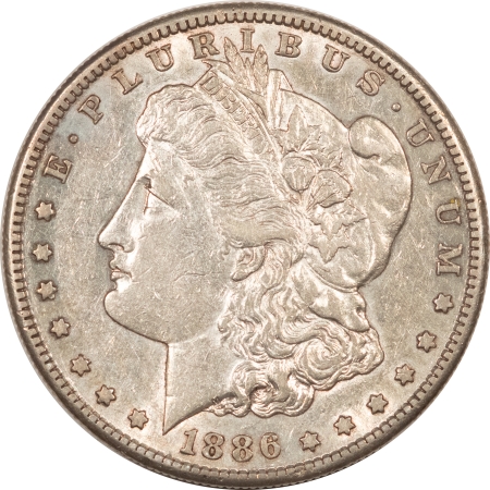 Morgan Dollars 1886-S MORGAN DOLLAR – HIGH GRADE EXAMPLE W/ OLD LIGHT CLEANING!