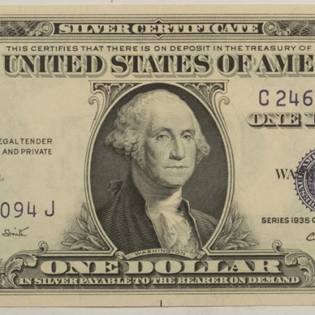 U.S. Currency 1935-G $1 SILVER CERTIFICATE, FR-1616 – CHOICE CU! FRESH!