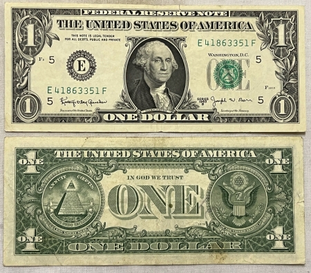 New Store Items 1963 $1 BARR RICHMOND FEDERAL RESERVE NOTES LOT/13 W/ 1 STAR, FR-1902E – VF/XF