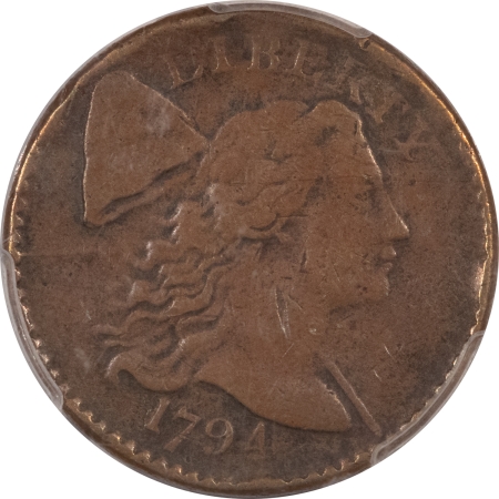 Early Copper & Colonials 1794 FLOWING HAIR LARGE CENT S-56 HEAD OF 1794 – PCGS F-15