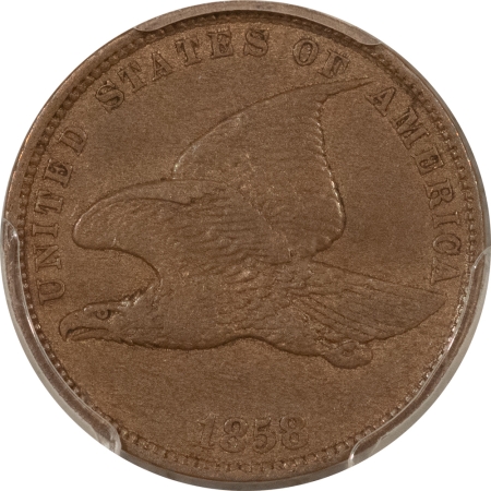 Flying Eagle 1858 FLYING EAGLE CENT, SMALL LETTERS – PCGS XF-40