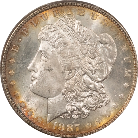 Morgan Dollars 1887 MORGAN DOLLAR – PCGS MS-65, FLASHY & PRETTY!