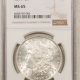 Morgan Dollars 1921 MORGAN DOLLAR – NGC MS-65, BLAST WHITE GEM!