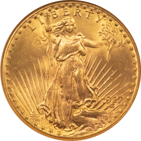 $20 1927 $20 ST GAUDENS GOLD – NGC MS-64, FRESH & FLASHY, SUPER NICE FOR THE GRADE