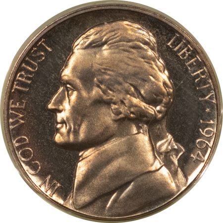 Jefferson Nickels 1964 PROOF JEFFERSON NICKEL – PCGS PR-68, OLD GREEN HOLDER & VIRTUALLY PERFECT!!