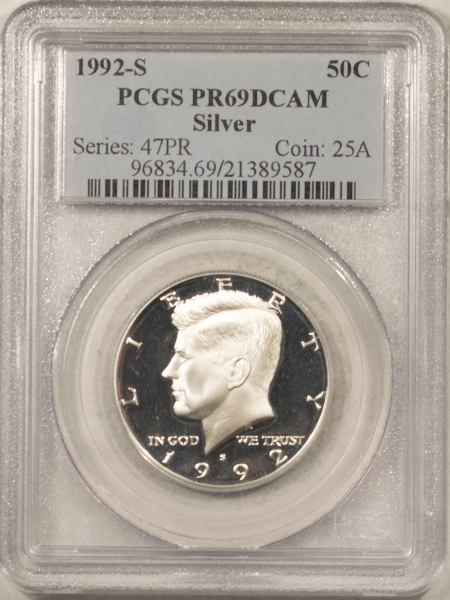 Kennedy Halves 1992-S SILVER PROOF KENNEDY HALF DOLLAR – PCGS PR-69 DCAM