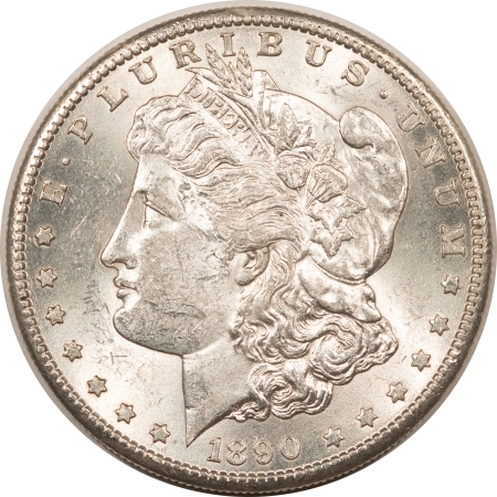 Morgan Dollars 1890-S MORGAN DOLLAR – HIGH GRADE EXAMPLE, CLOSE TO BRILLIANT UNCIRCULATED, NICE