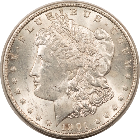 Morgan Dollars 1901-O MORGAN DOLLAR – UNCIRCULATED, WHITE!