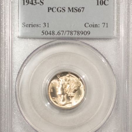 U.S. Certified Coins 1943-S MERCURY DIME – PCGS MS-67