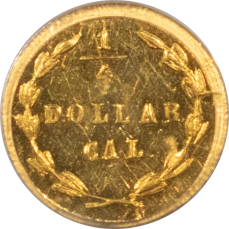 New Certified Coins 1871 25C CALIFORNIA FRACTIONAL GOLD, BG-839 – PCGS MS-64 DMPL, POP 1 WITH NO PLs