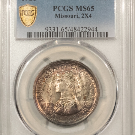 U.S. Certified Coins 1921 MISSOURI 2X4 COMMEMORATIVE HALF DOLLAR – PCGS MS-65, FRESH & PRETTY PQ GEM!