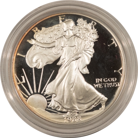 American Silver Eagles 1987-S $1 PROOF AMERICAN SILVER EAGLE, 1 OZ, .999 – GEM PROOF W/ BOX (NO COA)