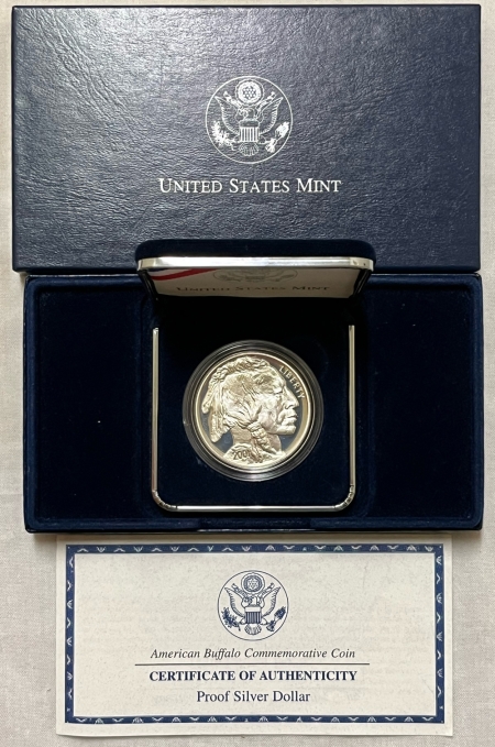 American Gold Eagles, Buffaloes, & Liberty Series 2001 $1 AMERICAN BUFFALO SILVER PROOF COMMEMORATIVE GEM PROOF, ORIG GOVT PKG