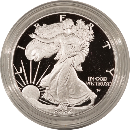 American Silver Eagles 2024-W $1 PROOF AMERICAN SILVER EAGLE 1 OZ, .999 GEM PROOF W/ INNER BOX (NO COA)