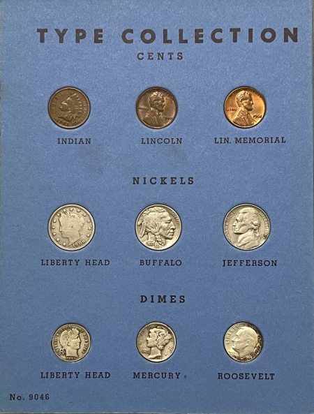 Morgan Dollars 20TH CENTURY 23 COIN US TYPE SET, 1906 BIRTH YEAR SET, SILVER $1s WHITMAN FOLDER