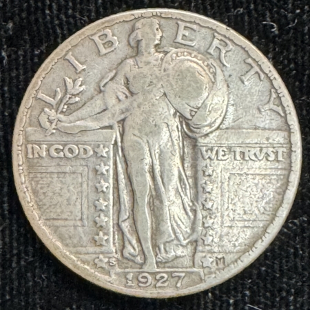 Quarters 1927-S STANDING LIBERTY QUARTER, PLEASING HIGH-GRADE CIRCULATED EXAMPLE-ORIGINAL