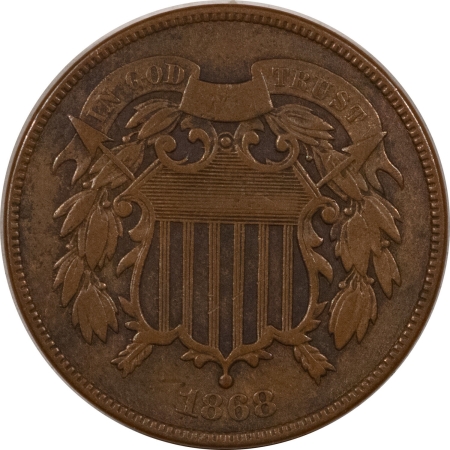 U.S. Uncertified Coins 1868 TWO CENT PIECE – HIGH GRADE CIRCULATED EXAMPLE!