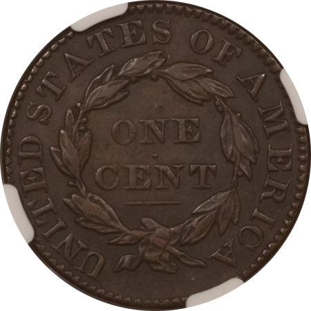 Coronet Head Large Cents 1831 LARGE LETTERS CORONET HEAD LARGE CENT – NGC AU DETAILS, CLEANED. NICE LOOK!