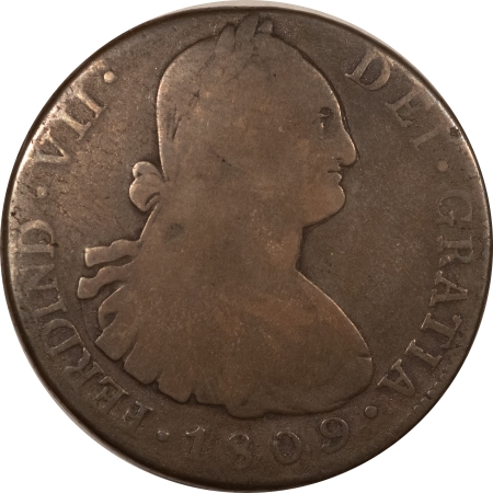 World Certified Coins 1809/8 8 REALES GUATEMALA, KM-64 – PLEASING CIRCULATED EXAMPLE! SCARCE!