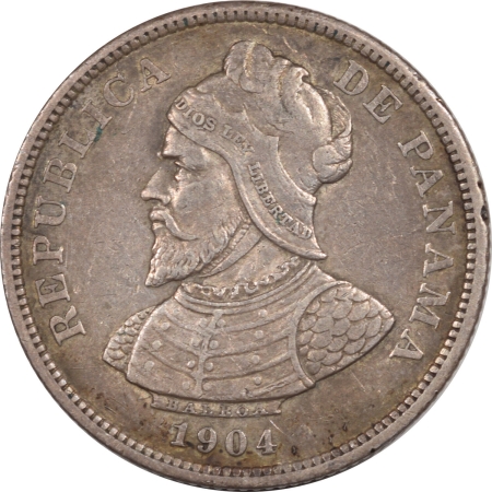 World Certified Coins 1904 25 CENTESIMOS PANAMA KM-4 – HIGH GRADE EXAMPLE! ORIGINAL AU+