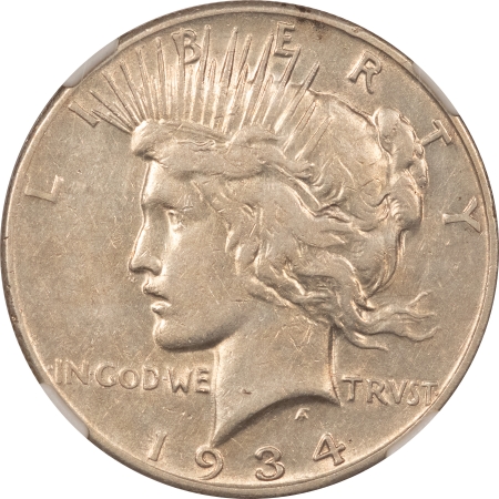 New Certified Coins 1934-S PEACE DOLLAR – NGC XF-40, KEY DATE!