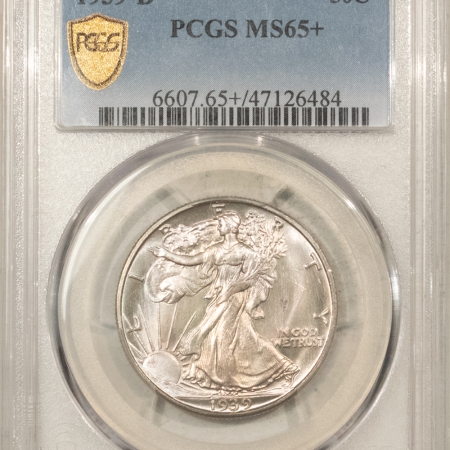 U.S. Certified Coins 1939-D WALKING LIBERTY HALF DOLLAR – PCGS MS-65+, FRESH GEM, PREMIUM QUALITY!