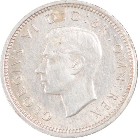World Certified Coins 1943 GREAT BRITAIN SILVER 3 PENCE KM #848 – HIGH GRADE EXAMPLE! AU++