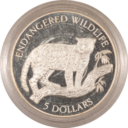 World Certified Coins 1992 $5 NIUE KM60 ENDANGERED WILDLIFE SILVER- GEM PROOF (SCUFFS ON CAP NOT COIN)