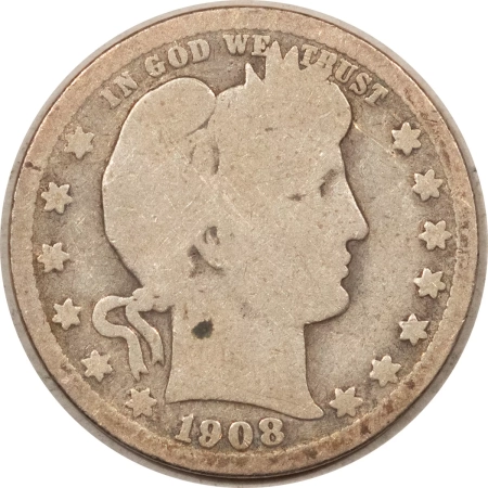 Barber Quarters 1908-S BARBER QUARTER – CIRCULATED!